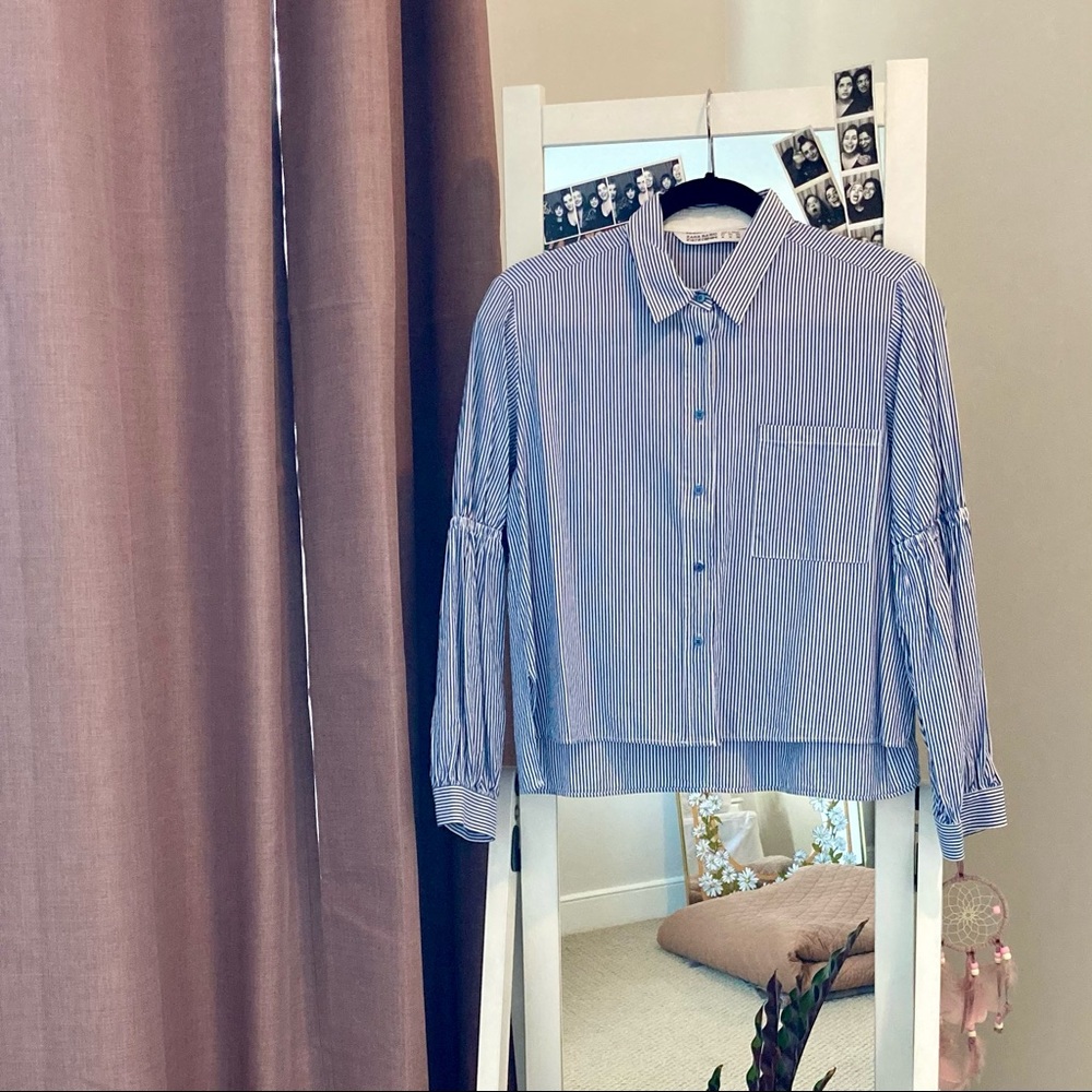 Zara Pinstripe Top